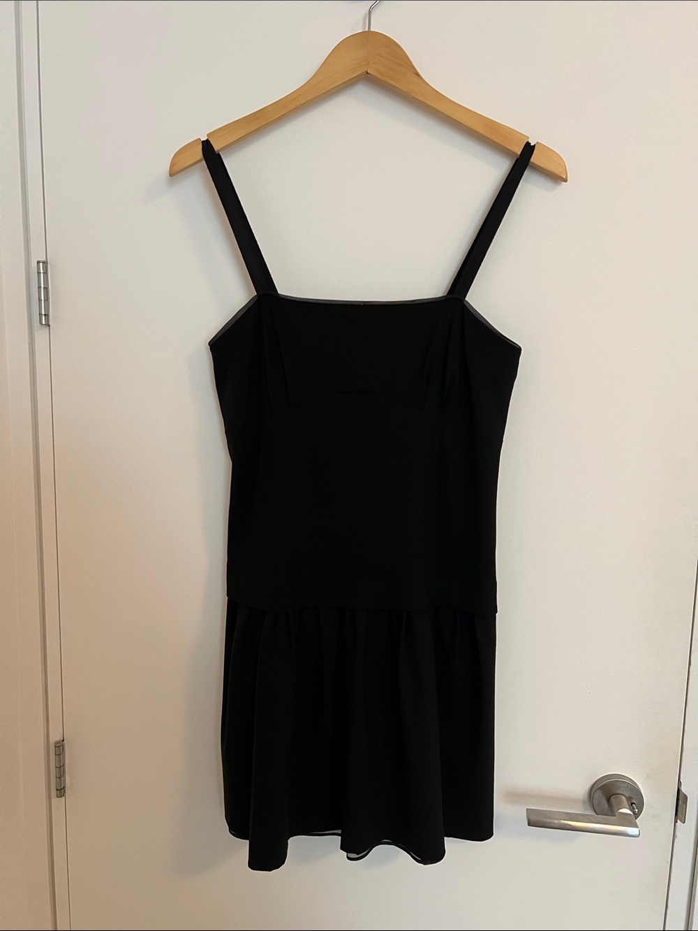 Theory Black Spaghetti-Strap drop waist Dress